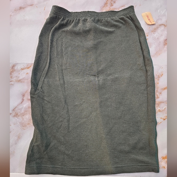 Vintage Saks Fifth Ave Pencil Skirt Nwt Med  Green - Picture 1 of 4